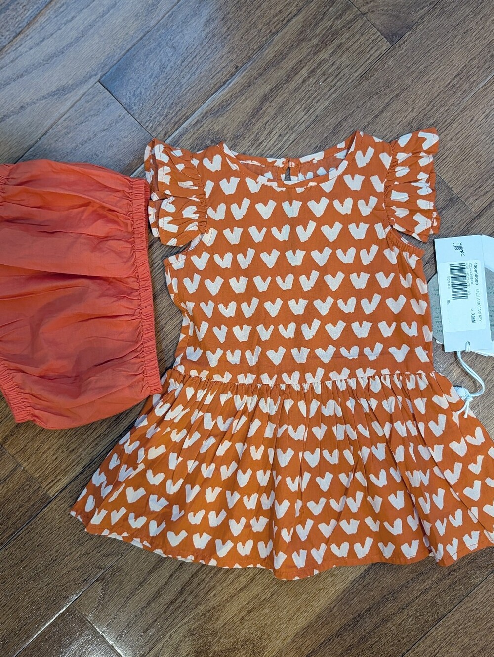 NWT Stella McCartney Kids Heart Flutter Dress - 6 Months